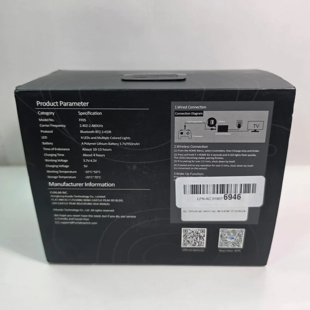 FUNLAB Luminex Miner Wireless Controller & Charging Dock Switch PC FF05 Black